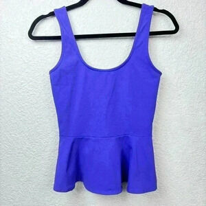 Bebe Purple Peplum Tank Top - Size S